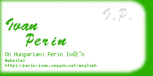 ivan perin business card